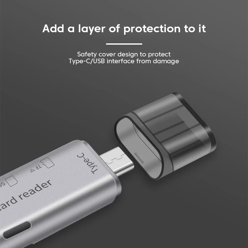 Elough 4 in 1 USB 3.0 Card Reader USB Type C To SD TF Memory Card Adapter High Speed Transfer Cardreader For Laptop Accessories