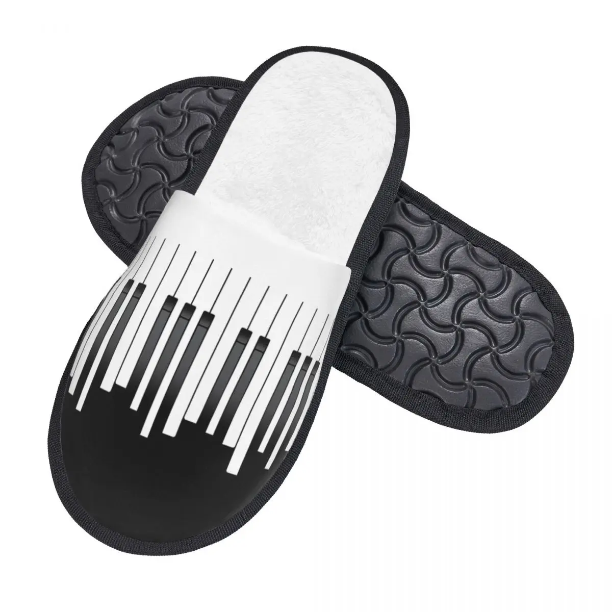 Fashion Musical Piano Comfort Scuff Memory Foam Slippers Women Music Notes House Shoes