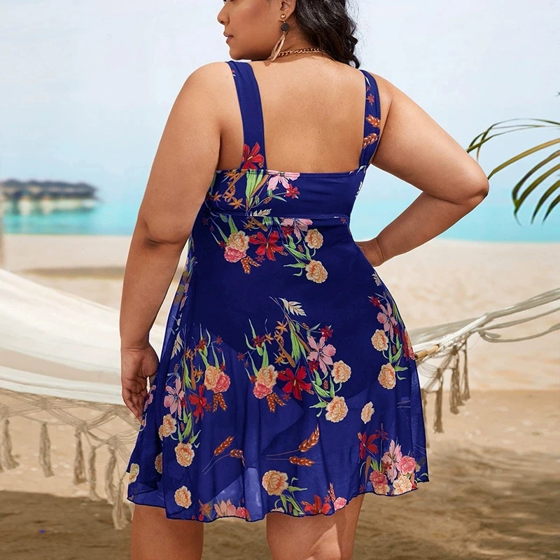 Espalda del traje de bano estampado