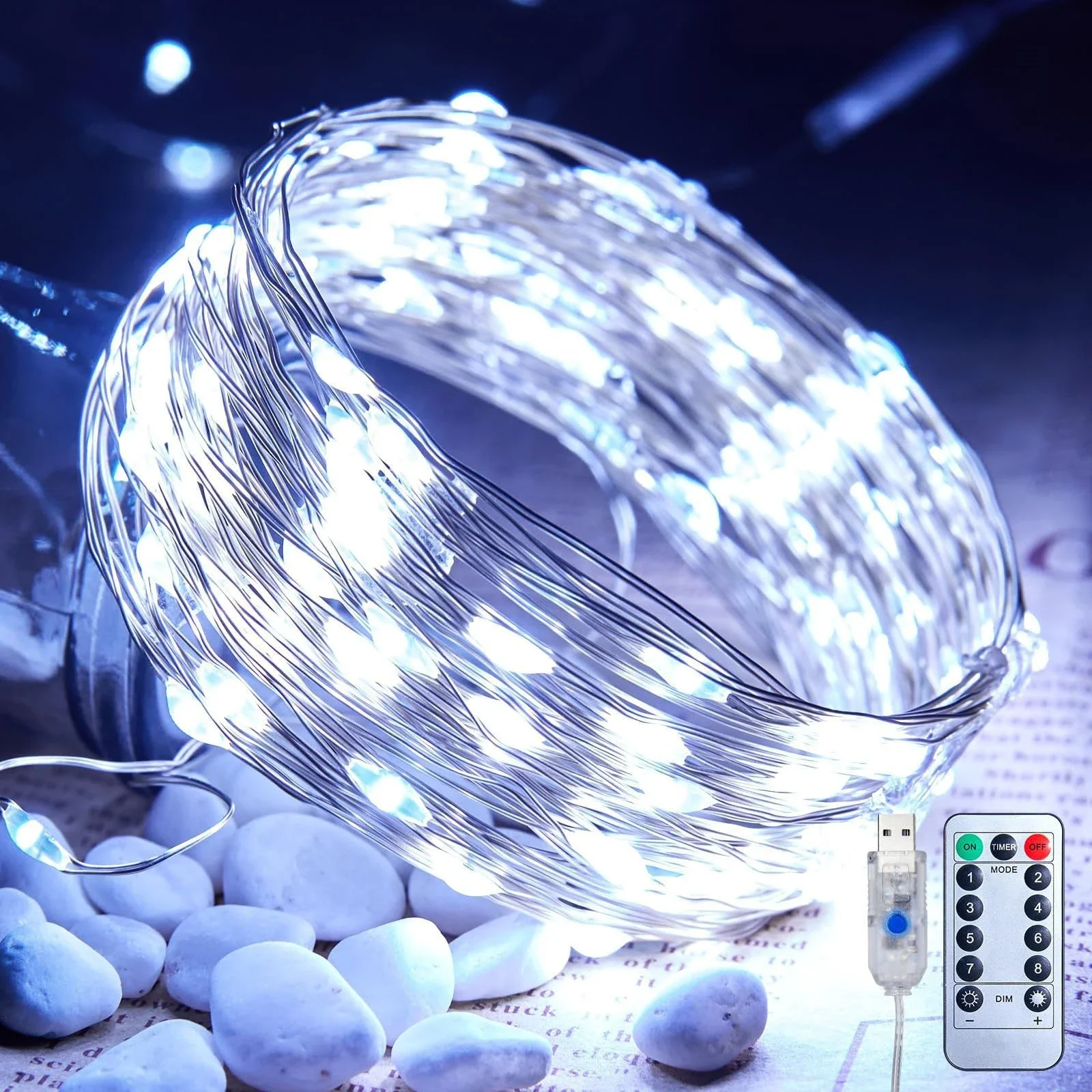 New 20/50/100/200/300 LED USB Powered Light String Christmas Party Fairy Light Garden Wreath Decorative Light