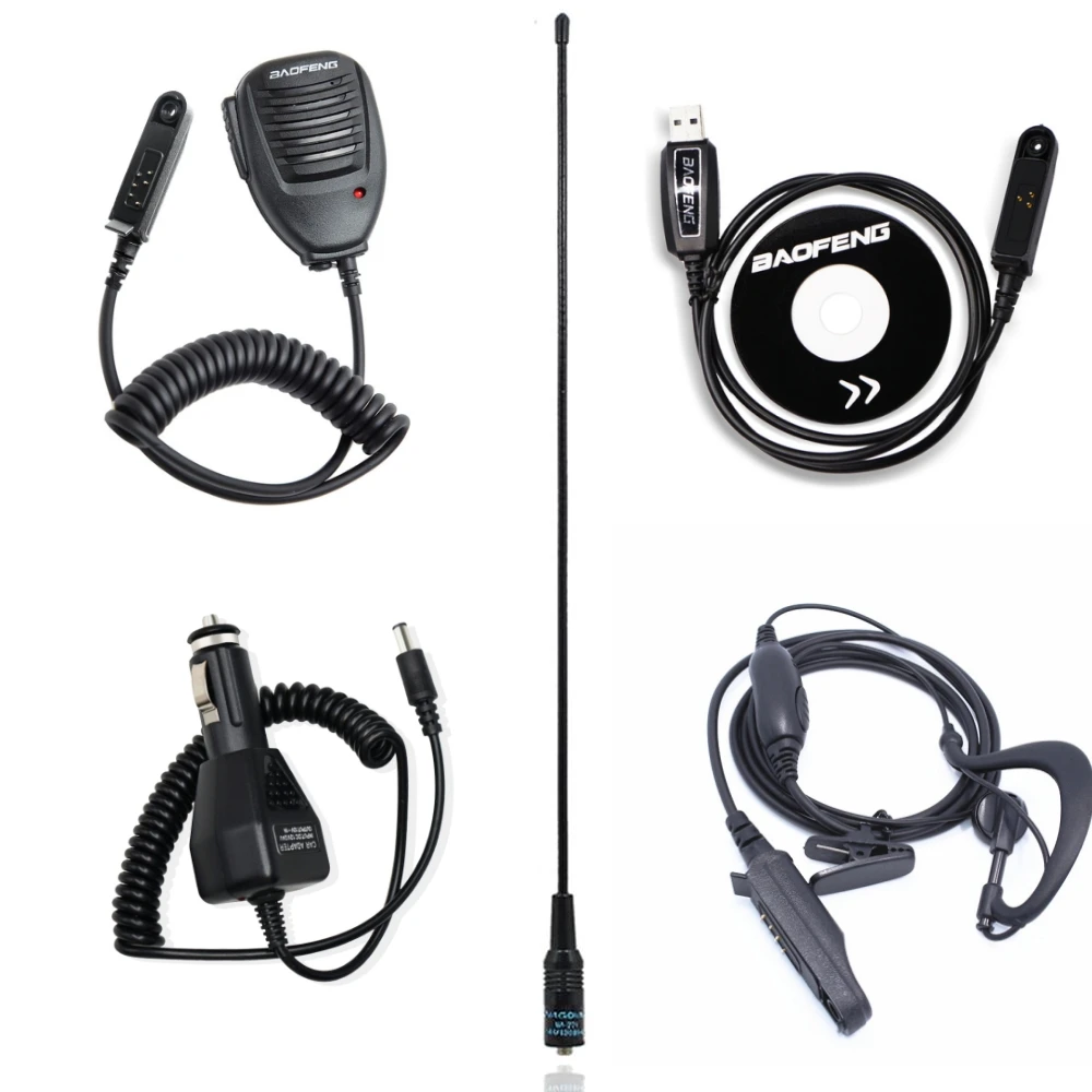 Baofeng uv-5r series-Walkie-talkie Accessories Car charger headset 771 antenna microphone