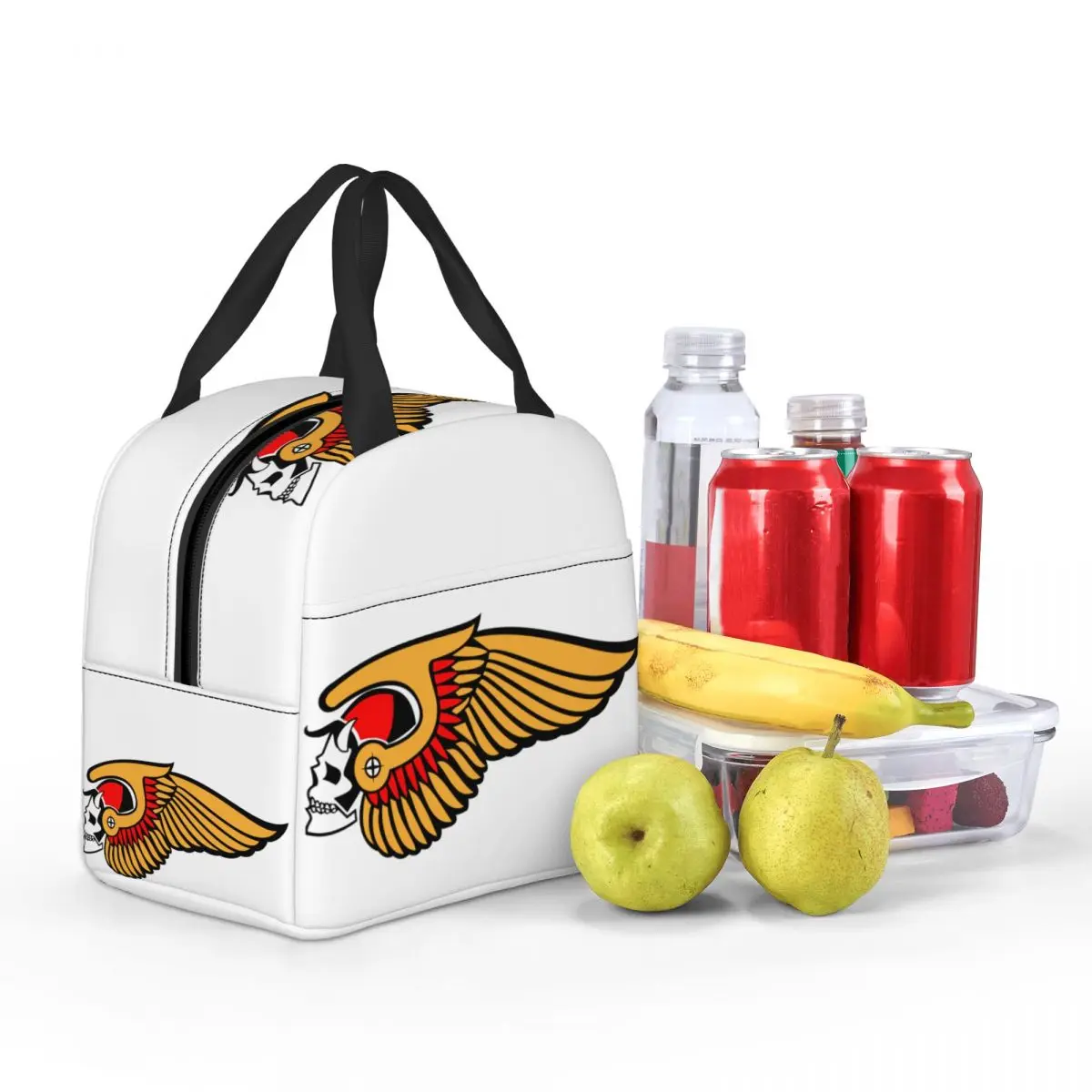 Custom Hell HAMC Angel Motorcycle Club borse da pranzo isolate per il campeggio Travel Motor Race Portable Thermal Cooler Lunch Box Kids