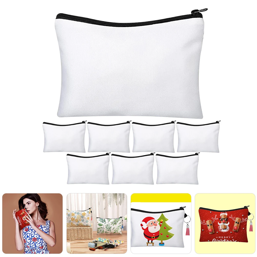 8-sets sublimatiezakje blanco make-uptas reisritszakjes tassen warmteoverdracht etui