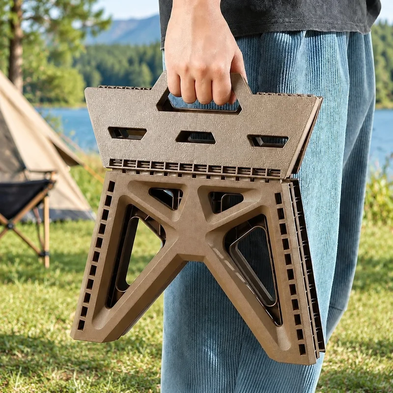 Portable Foldable Camping Stool, Sturdy Lightweight Seat for Fishing, Beach, and Outdoor Use