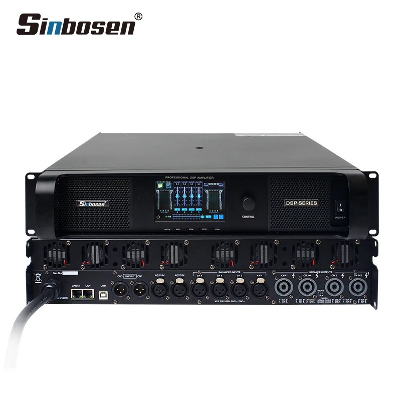 Dsp22000Q Super Bass Switching 2U High-Power Dsp Amplifier With Dante Networking Fir Filtering