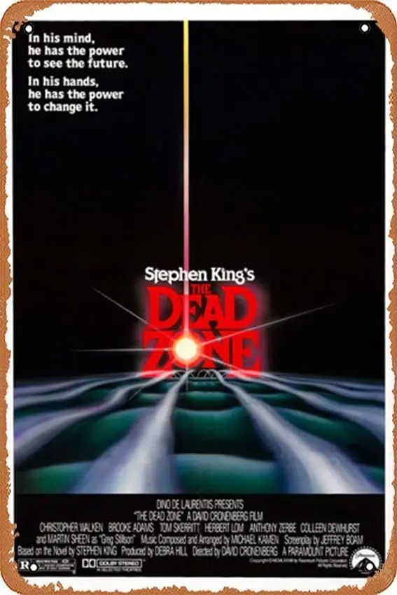 Metal Tin Sign Stephen King'S The Dead Zone Movie Christopher Walken Horror Poster Wall Decor Funny for Home Kitchen Bar Pu sign