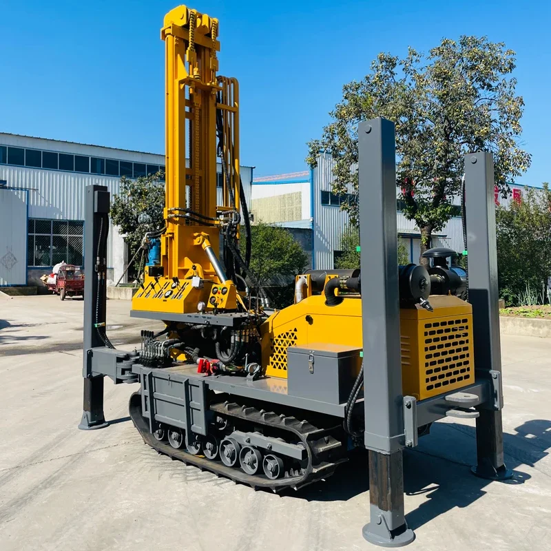 180M Depth Fully Automatic Crawler Hydraulic Water Well Drilling Machines For Water Drill Rig Household Well Equipments