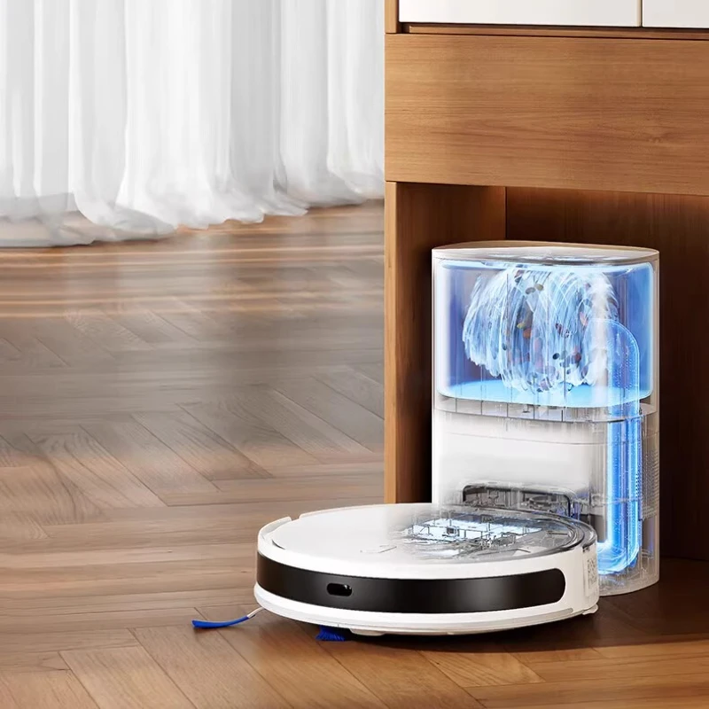 하이얼 T10C 스마트 로봇 진공 청소기, 자동 먼지통 비움 기능 및 강력한 흡입력, 가정용
