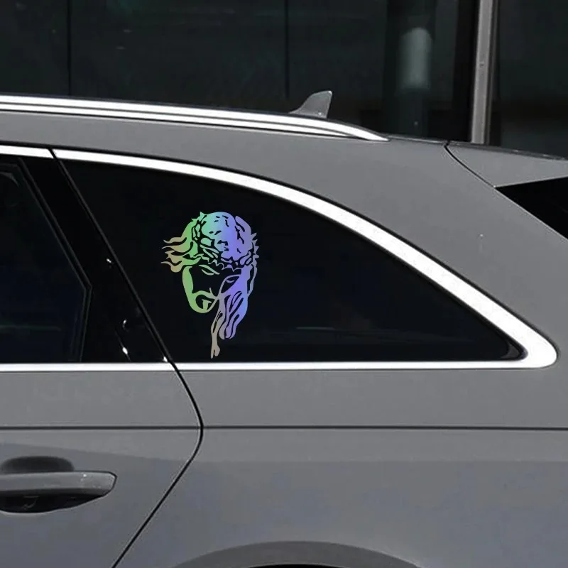 

Cartoon Jesus Car Assessoires Cover Scratches Cartoon Window Decal For Motorcycle