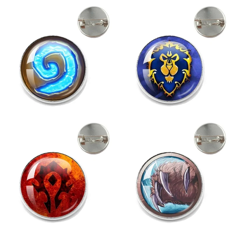 Juego World of Warcraft WOW, broche de cristal de 20/25mm, broche Unisex, joyería, regalo para seguidores de Hearthstone ﻿