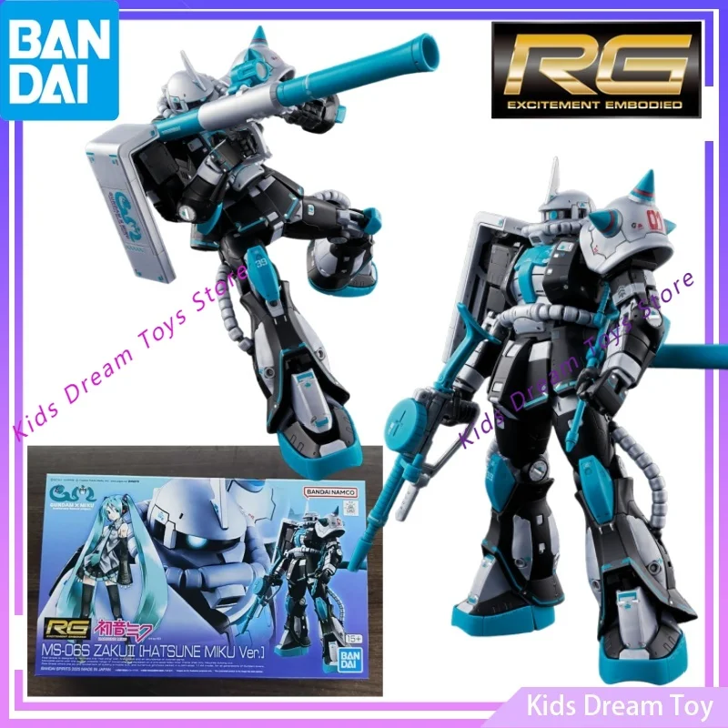 Assembly Bandai in Stock Original PB Limited RG MS-06S ZAKUⅡ[HATSUNE MIKU Ver.] Anime Action Figures Toys Collectible Model Gift