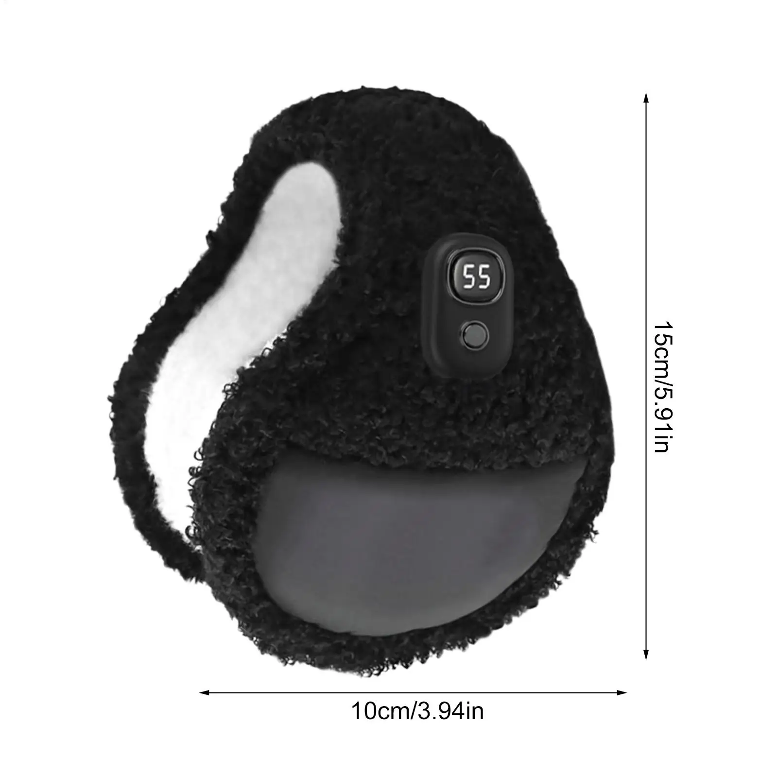 غطاء للأذنين ساخن قابل لإعادة الشحن لتدفئة الأذن 3 إعدادات للحرارة قابلة للطي لحماية الأذن في الشتاء للرجال والنساء والتزلج على الجليد