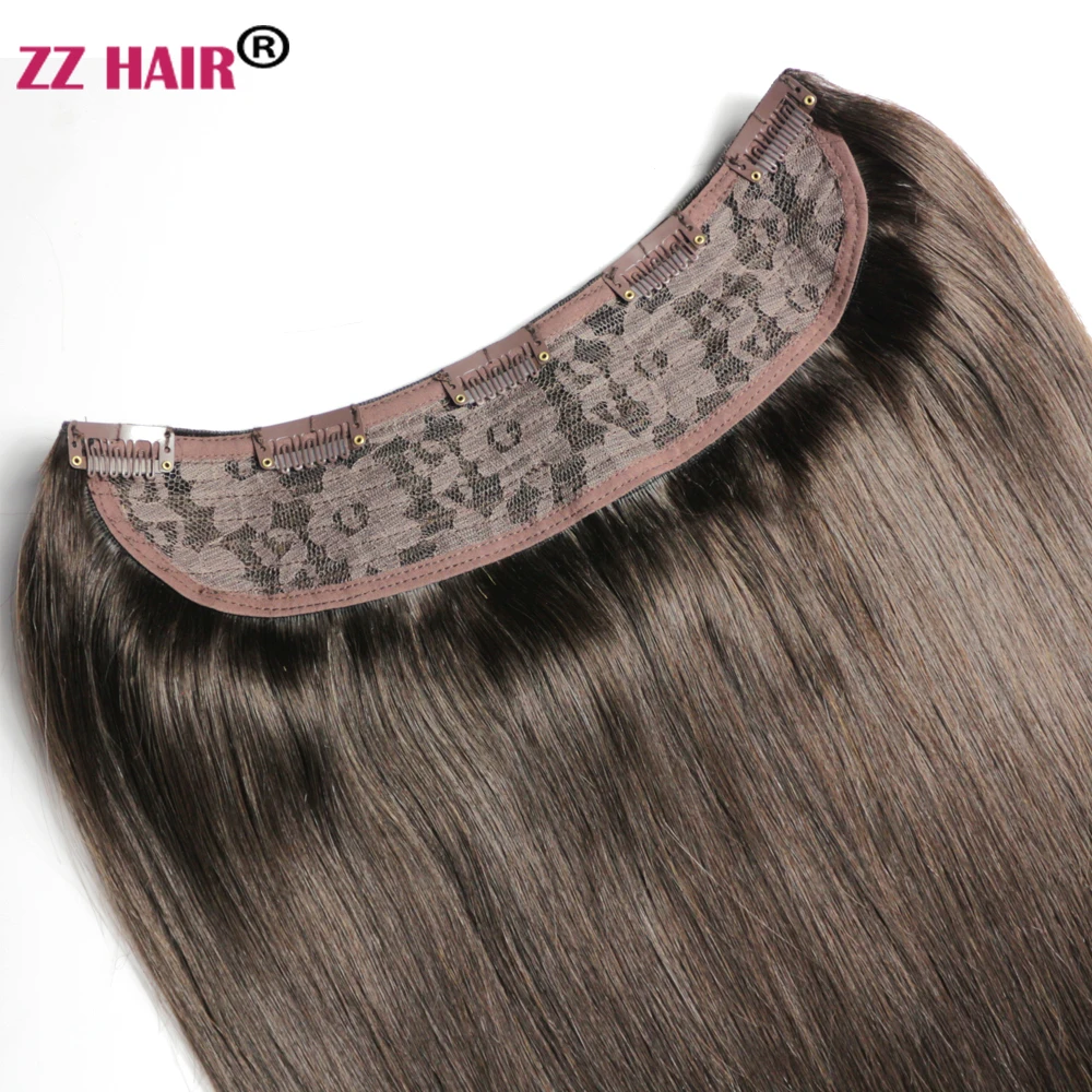 ZZHAIR 100% وصلات شعر ريمي بشري برازيلي 16 "-22" U-pcs مجموعة 70 جرام-80 جرام مقاطع في قطعة واحدة طبيعية مستقيمة