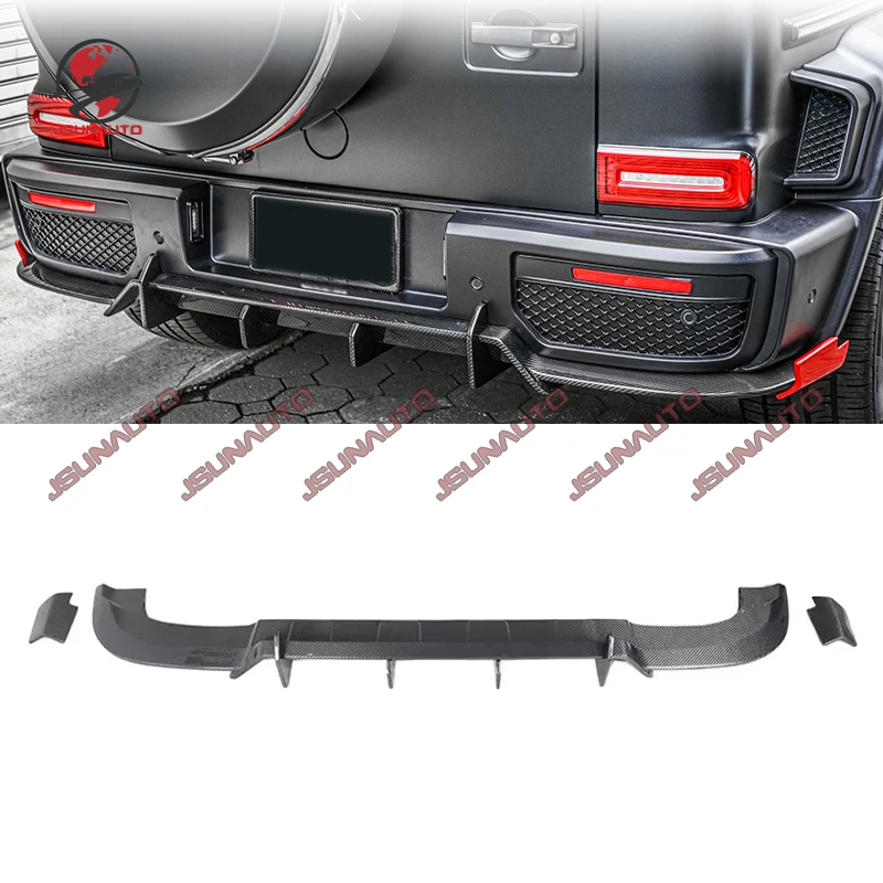 Hot Sale G500 Car Bumper Upgrade Refit G900 Style Carbon Rear Diffuser Lip Part For W464 G63 G800 Carbon Back Bumper Splitter