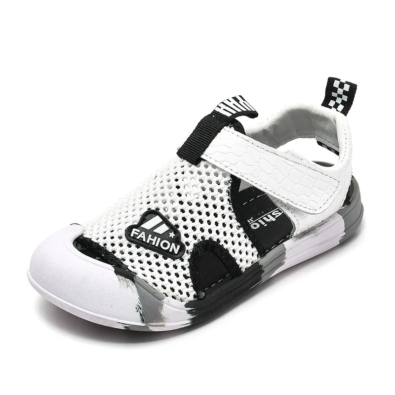 Children\'s shoes 2023 boy sandals new summer children\'s non-slip soft bottom genuine  leather boys shoes