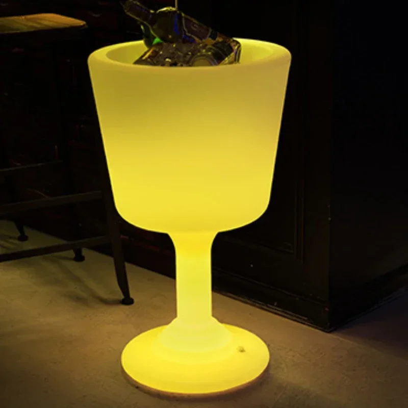 

Бар Led Luminous Ice KTV Advanced Light Роскошный двухслойный пластиковый ведро для пива, шампанского, красного вина, льда, ведро Yuanbao