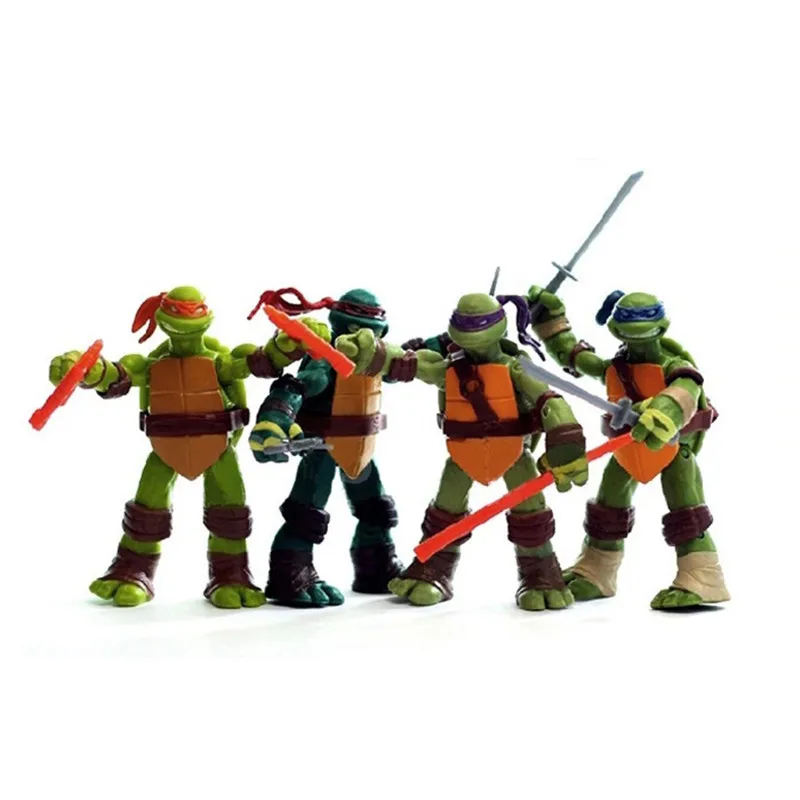 4pcs/Set Ninja Turtle Anime Figure Neca TMNT Limited Edition Action Figurine Statue Action Figurine Movable Model Toys Gifts