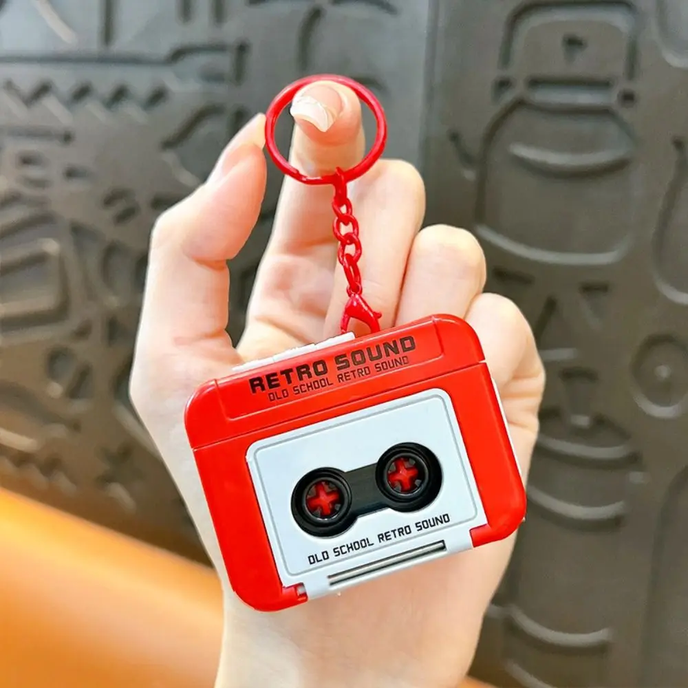 Cassette Recorder Music Key Chain Storage Box Vintage Holder Wall Keychain Mini Player Commemorate Key Storage Holder