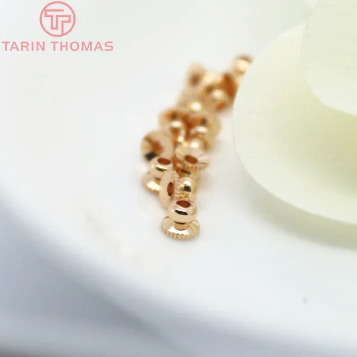 (3171)20 pezzi 4x3MM 24K Color oro placcato perline in ottone tappi accessori per gioielli fai da te di alta qualità