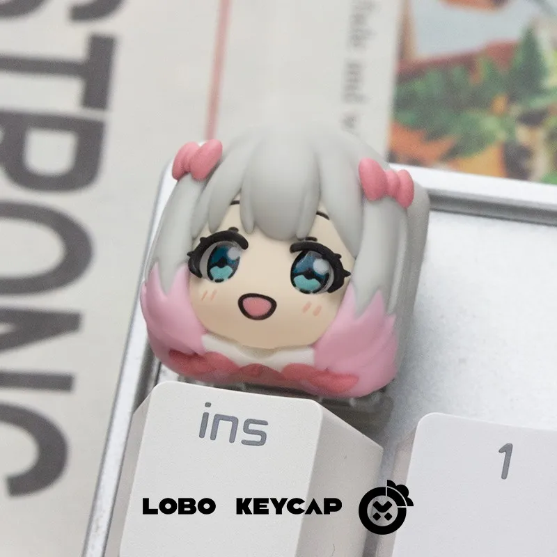 Izumi Sagiri-Capuchons de clavier mécanique en résine, faits à la main, accessoires de jeu personnalisés, cadeau de joueur mignon