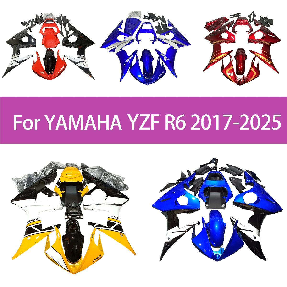 

2003-2005 YZF R6 Customizable Styles Fairings For 03 04 05 Yamaha YZF R6 ABS Motorcycle Injection Fairing Kit