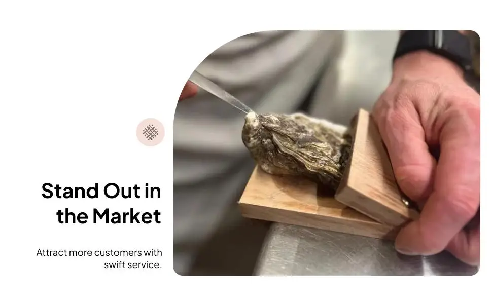 Durable Wood Oyster Holder Seafood Clamp Tray Kitchen Accessories for Shellfish Opening Restaurant Use