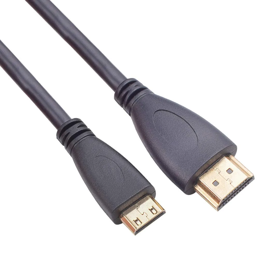 Mini HDMI-Compatibility to HDMI-Compatibility Ethernet 1080P HDTV Male-to-Male for Sceptre Monitor Laptop Tablet Camera Camcorde