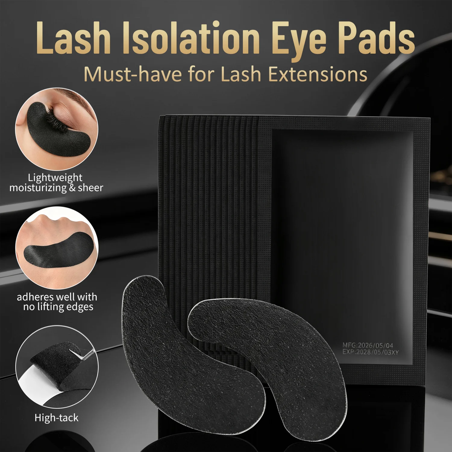 100 زوج من وسادات العين السودا - مراجعة Eyelash Extension Salon وسعره