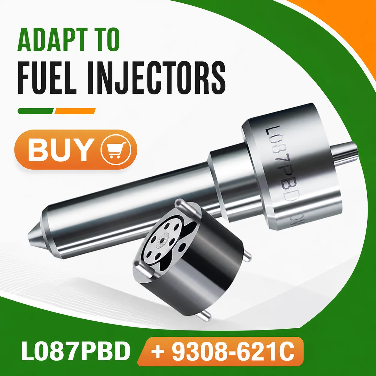 Nozzle L087PBD + Injector Valve 9308-621C (Suitable For Delphi 'EJBR01401Z,EJBR01201Z,EJBR02101Z' )Combination Kit *XF3024