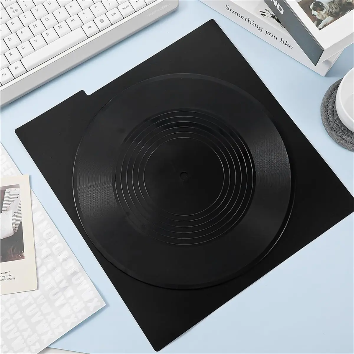26 Pcs Black Vinyl Record Dividers Record Separator for 12 Inch Records Storage with A-Z Stickers