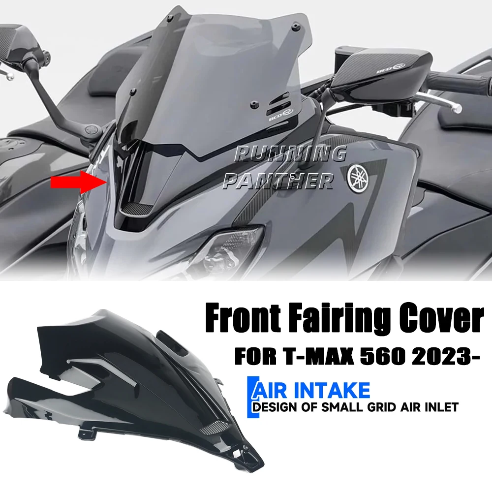 

Motorcycle New Glossy Black Front Upper Fairing Nose Cover Cowl Panel For Yamaha T-Max 560 T-MAX560 T-MAX 560 TMAX560 2023 2024