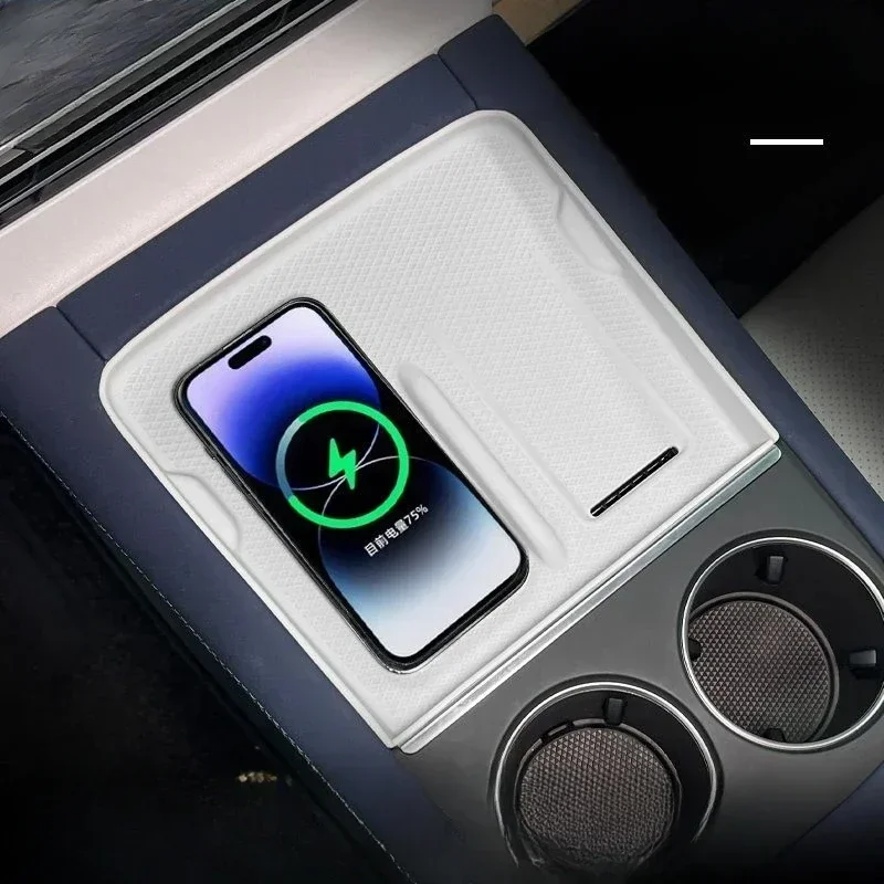For Xiaopeng G6 Wireless Charging Pad Anti Slip Silicone Car Interior Modification Accessory Central Control Special Design