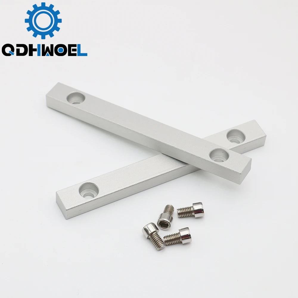 

QDHWOEL Worktable Positioning Bar 2pcs 136*15mm Dia.6mm + 4pcs Positioning Screw for DIY Fiber & Co2 Marking Engraving Machine