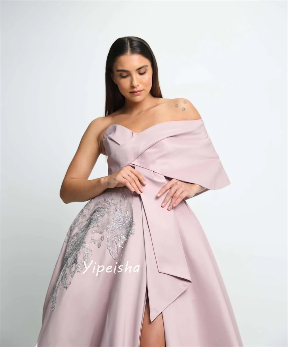 Yipeisha-vestido de baile con hombros descubiertos, exquisito y elegante, con cuentas, lentejuelas, Charmeuse, vestidos de Graduación