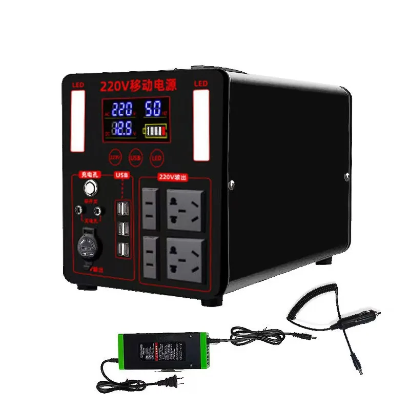 Outdoor Emergency Portable Power Station for Home 2500W 3000Wh 5-6 Hours 240A Mobile Solar Energy Storage MPPT for Car