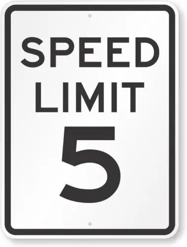 1p, Speed Limit  Weatherproof ; metal sign p00601