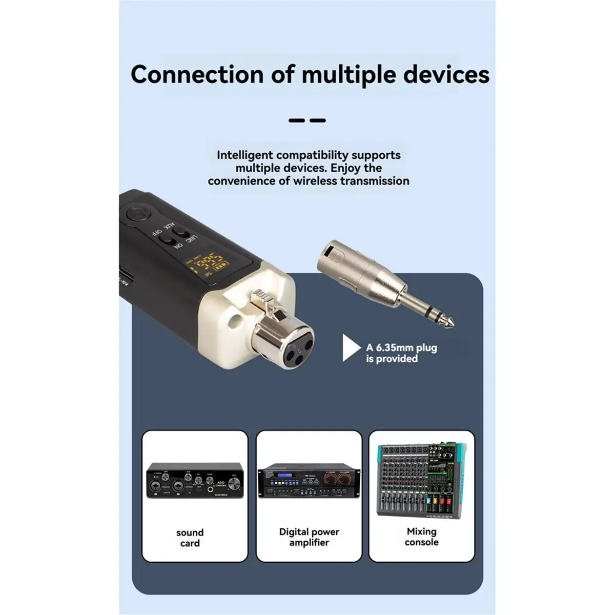 نظام مراقبة لاسلكي داخل الأذن جهاز إرسال واستقبال محمول وقابل لإعادة الشحن لأداء المسرح أ #5