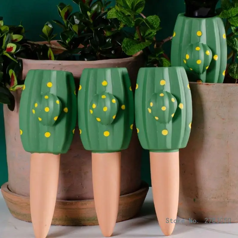 

Self Watering Spikes Set of 4 Terracotta Plant Watering Spikes Devices for Outdoor and Indoor Automatic Plant Waterer