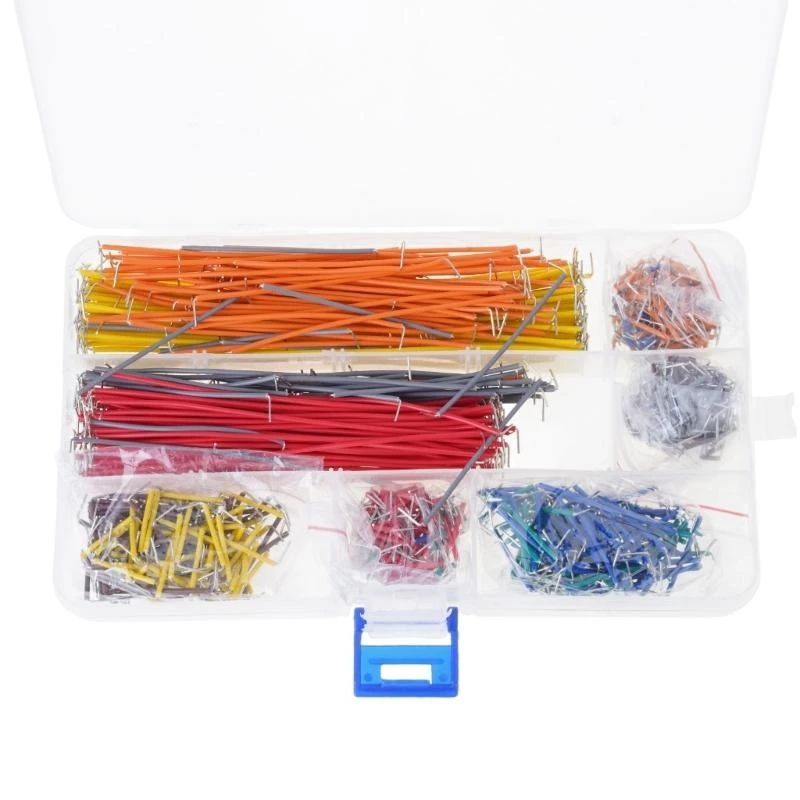  840Pieces Variety Pack of UShaped Jumper Wire Connectors Set for Breadboards Applications in Multiple Color Designs