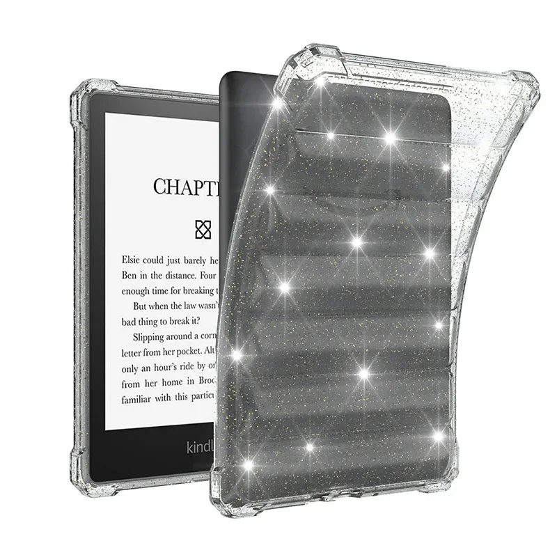 Hülle für den brandneuen 7-Zoll-Kindle Paperwhite der 12. Generation 2024 und Colorsoft SA569P SA568B, ultradünne, transparente TPU-Rückseite mit weicher Haut