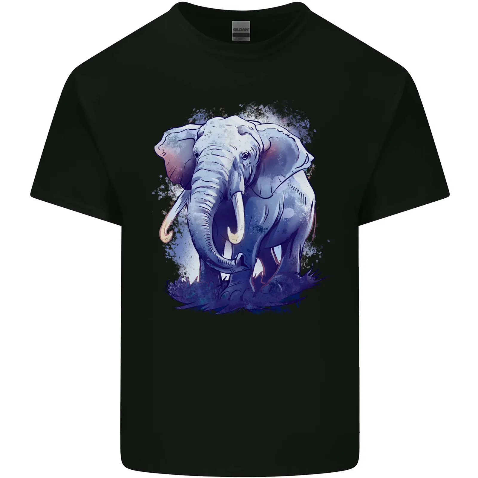 

An Elephant Watercolour Mens Cotton T-Shirt Tee Top