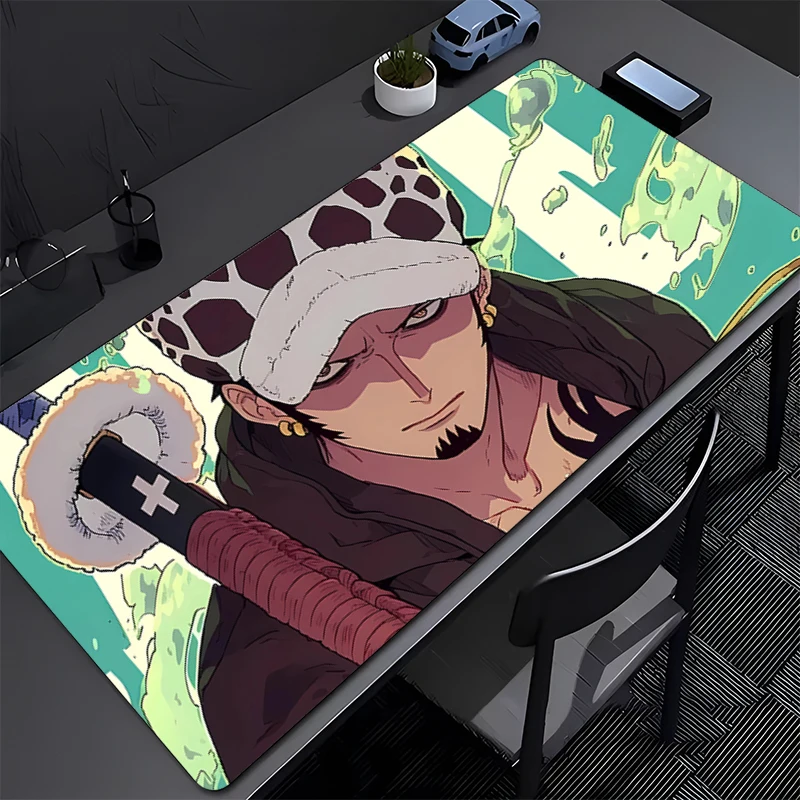 

Gaming Mouse Pad ONE PIECE Law Accessories Office Gamer Keyboard Desk Mat Non-Slip Laptop ground mat Large PC HD Anime Mousepad
