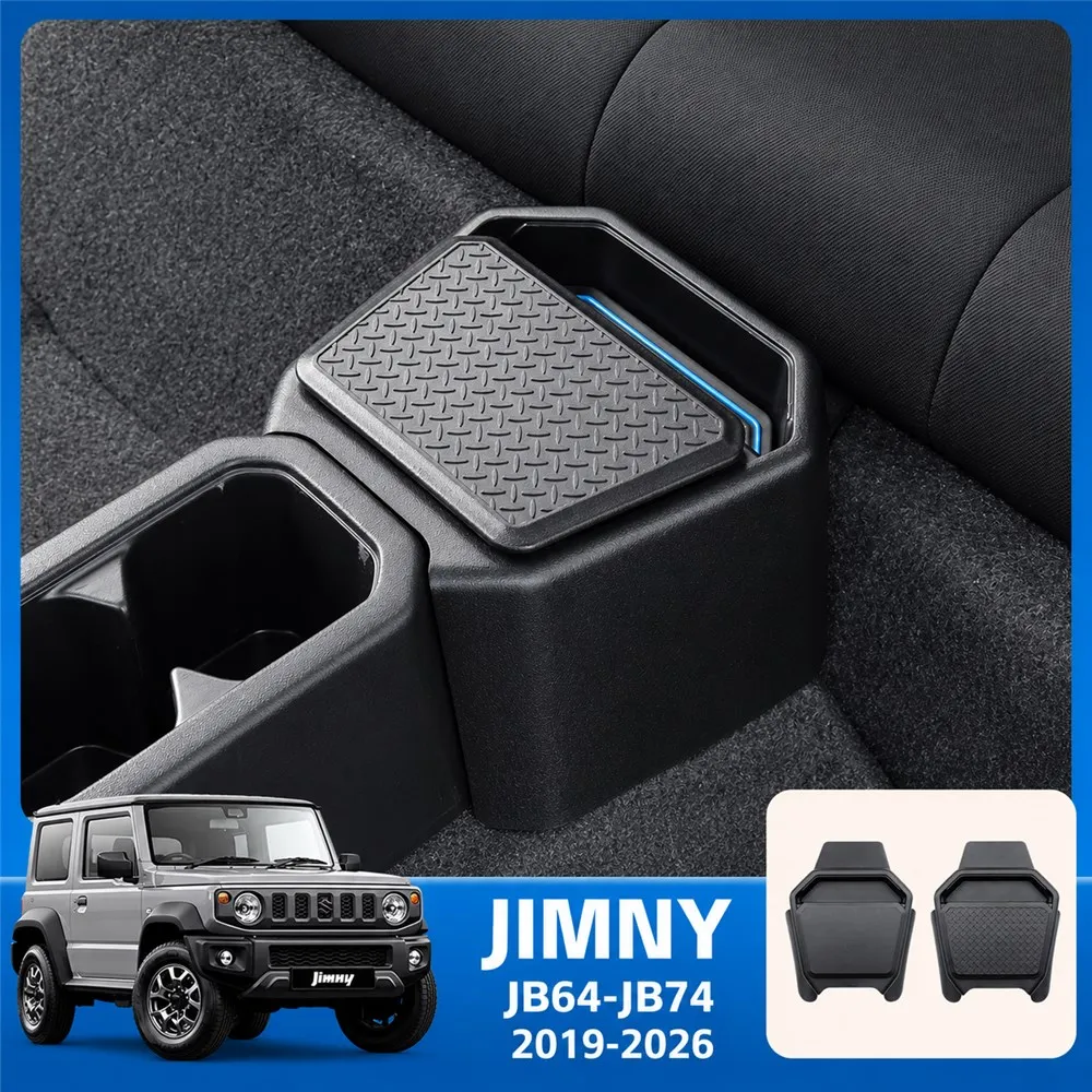 Rear Seat Storage Box Rear Aisle Storage Box Multi-functional Storage Organizer For Suzuki Jimny JB64 JB74 2019-2026 Accessories