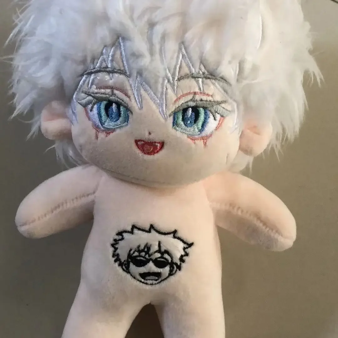 20cm Jujutsu Kaisen Anime Puppet Satoru Gojo Cotton Doll Body with Skeleton Room Decoration Model Collection Toys for Children