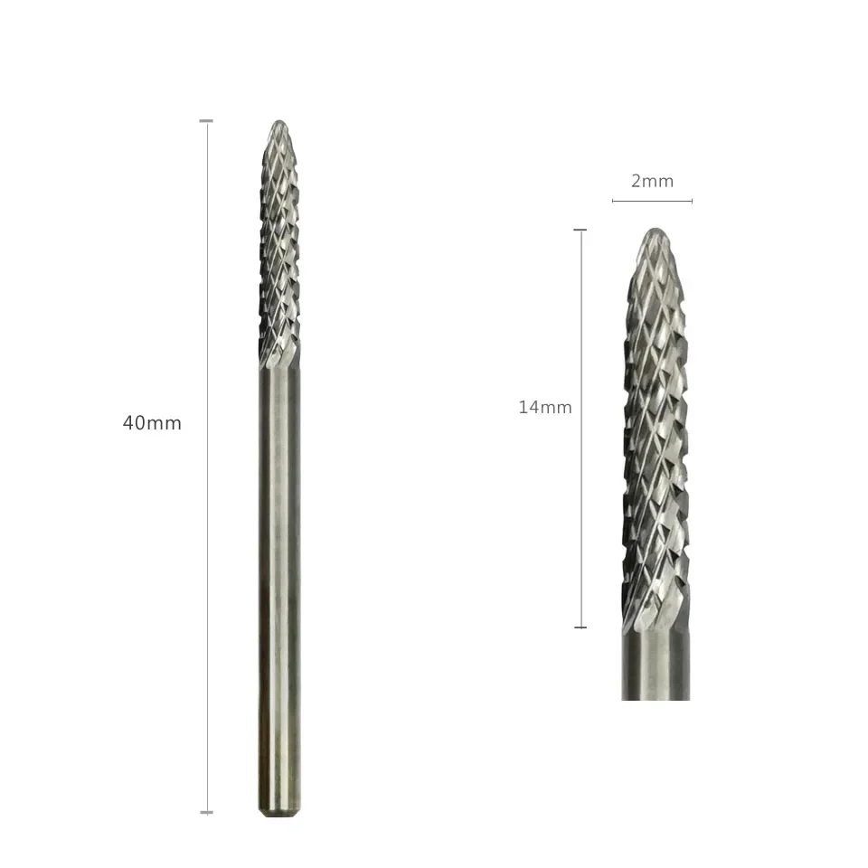 HYTOOS-لقم ثقب الأظافر من الكربيد لمانيكير كهربائي ، أدوات دوارة ، قطعة تنظيف للبشرة ، لوازم #2