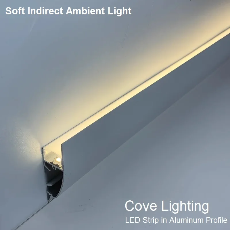 indireto para cima ou para baixo led cove lights linear aluminio perfil iluminacao para crown molding 01