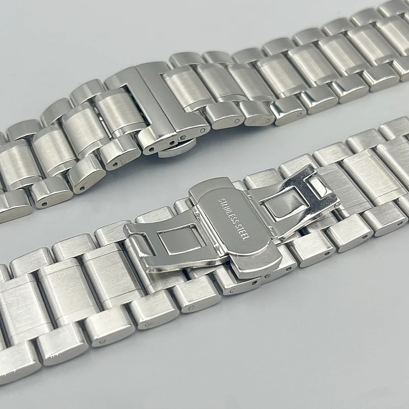 26mm 28mm 30mm Ersatz-Armband aus massivem Edelstahl mit Faltschließe für Longines Master Collection Uhrenzubehör – Detail 3