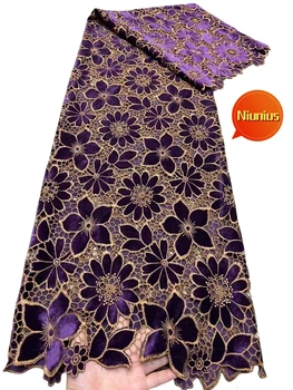 5 Yards 2024 Zarte Elegante Neueste Beliebte Hohe Qualität Österreich Bestickt Samt Stoff Für Party Abendkleid NN_2538Z