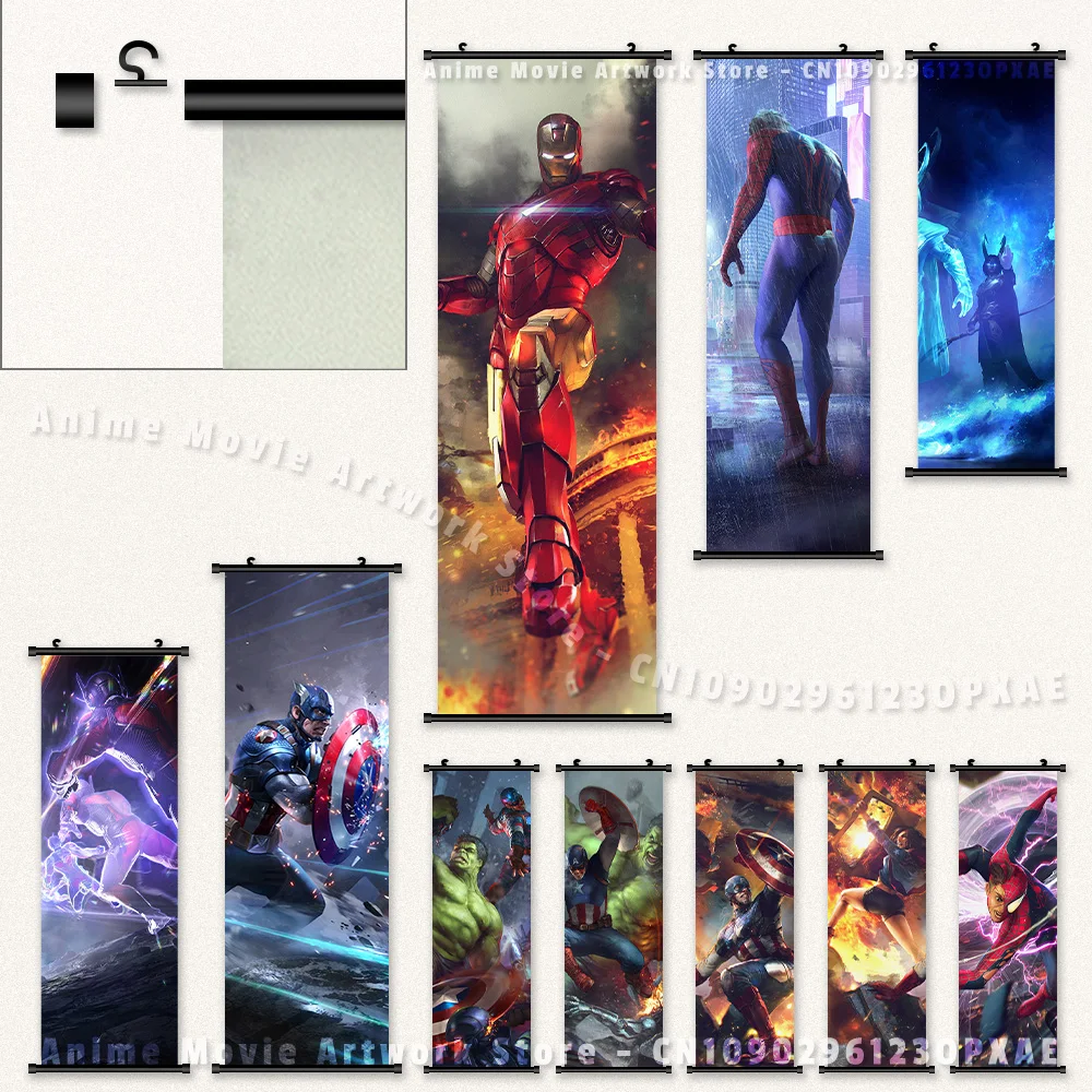 

Домашний декор, фильм «Мстители», холст, принт, подвесная картина, фигурки капитана Америки, настенное искусство, свитки, картина, постер для гостиной
