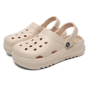 Geschlossene Fingersandalen für Frauen, dicker Hintergrund, Plattformsandalen, feste Farbe, Nicht -Slip, weiche Sohle, Strandschuhe, Sommer, neu 6 Hauptverkäufe geschlossen Chinela - №6